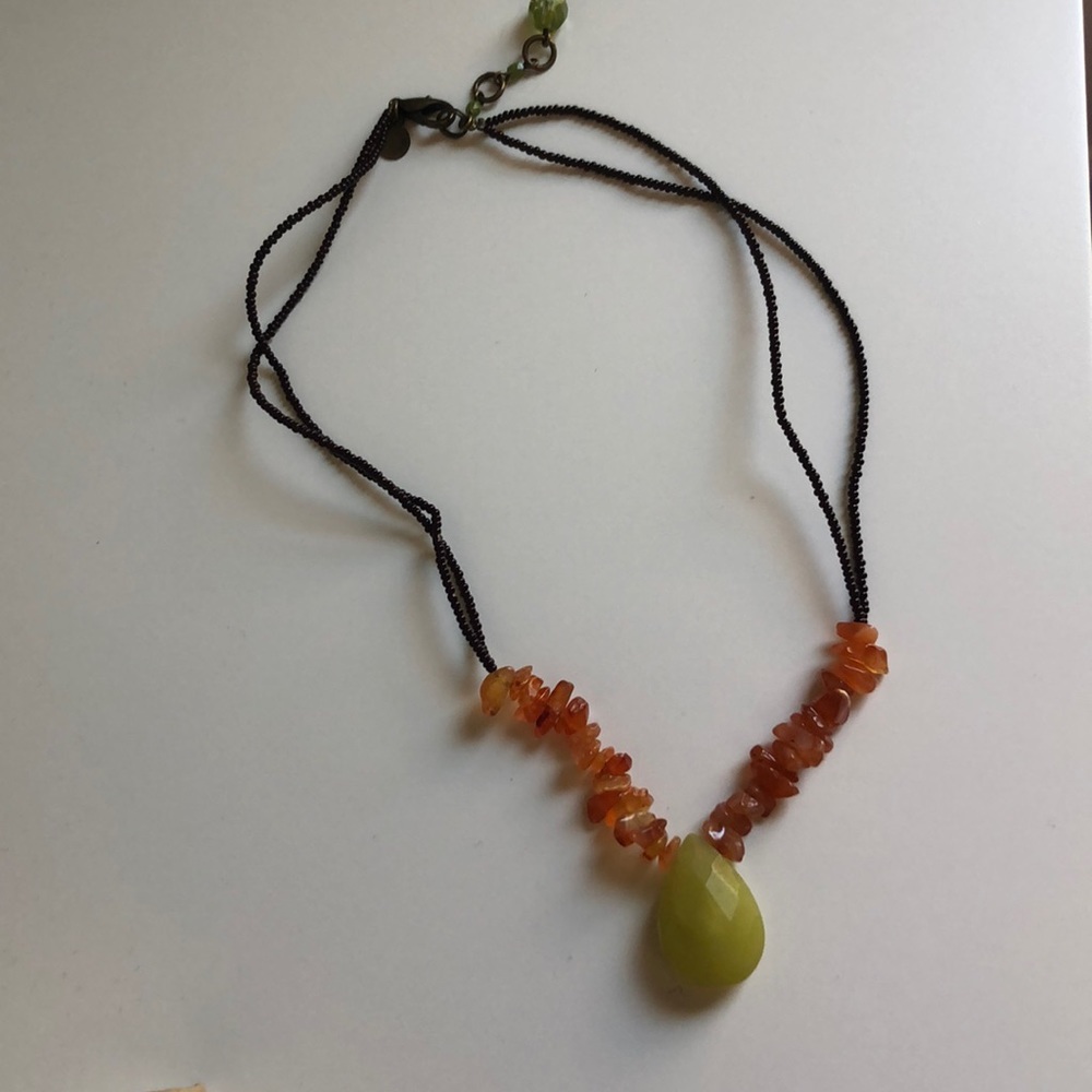 David Aubrey faceted stone and bead necklace